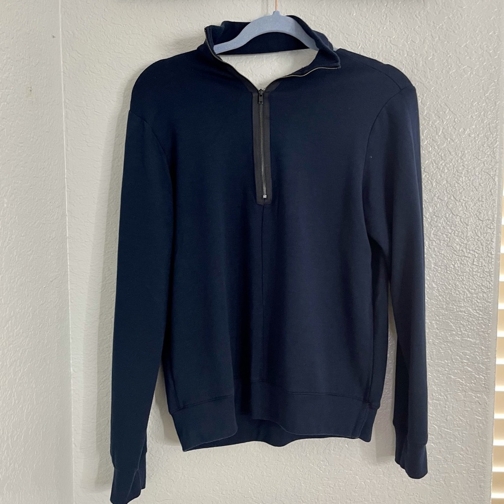 Navy Blue Warm Cozy Zip up Sweater Bailey 44
